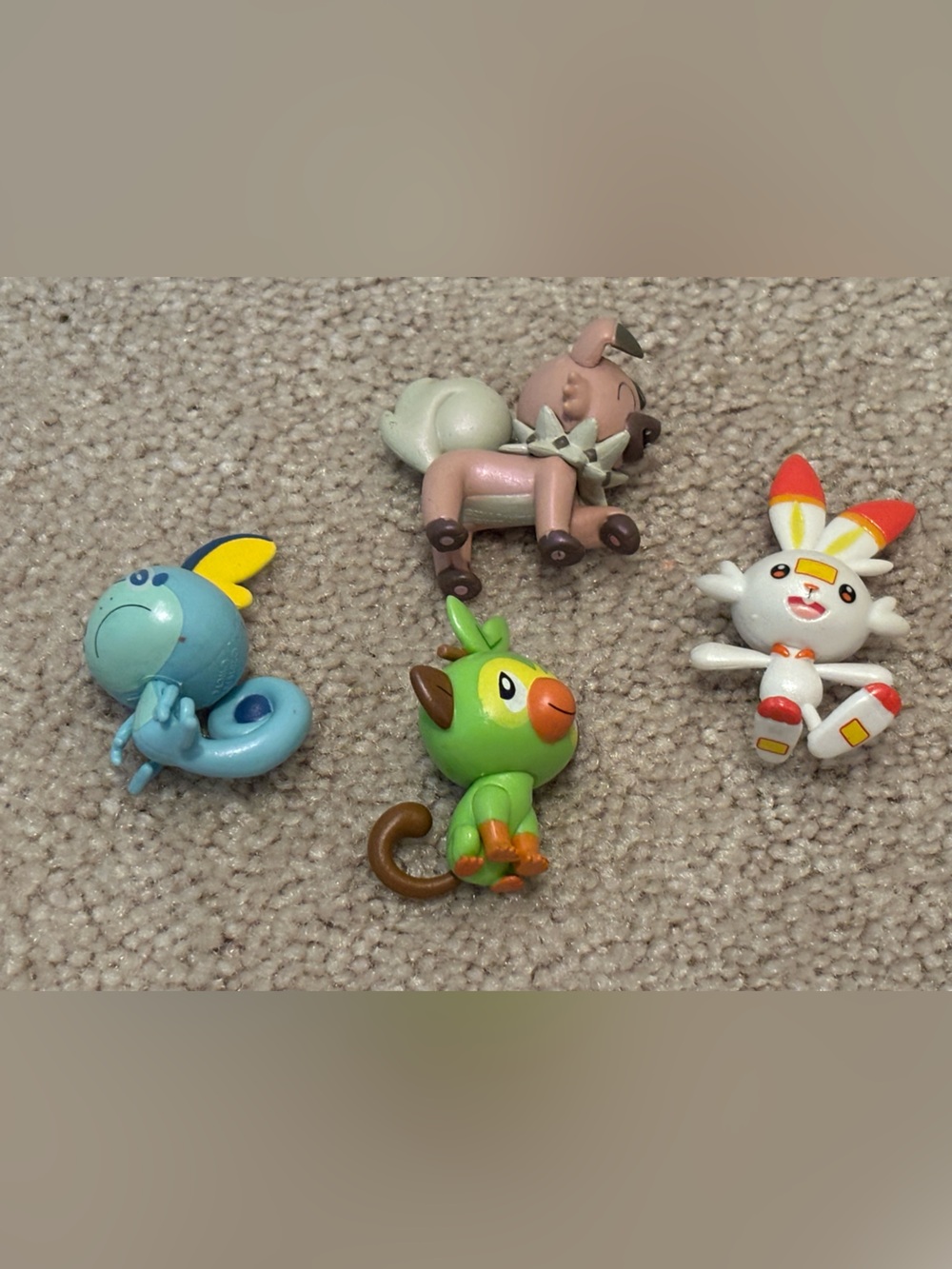 Pokemon Mini Toys Rockruff Scorbunny Grookey Sobble Jazwares Set Battle Figures